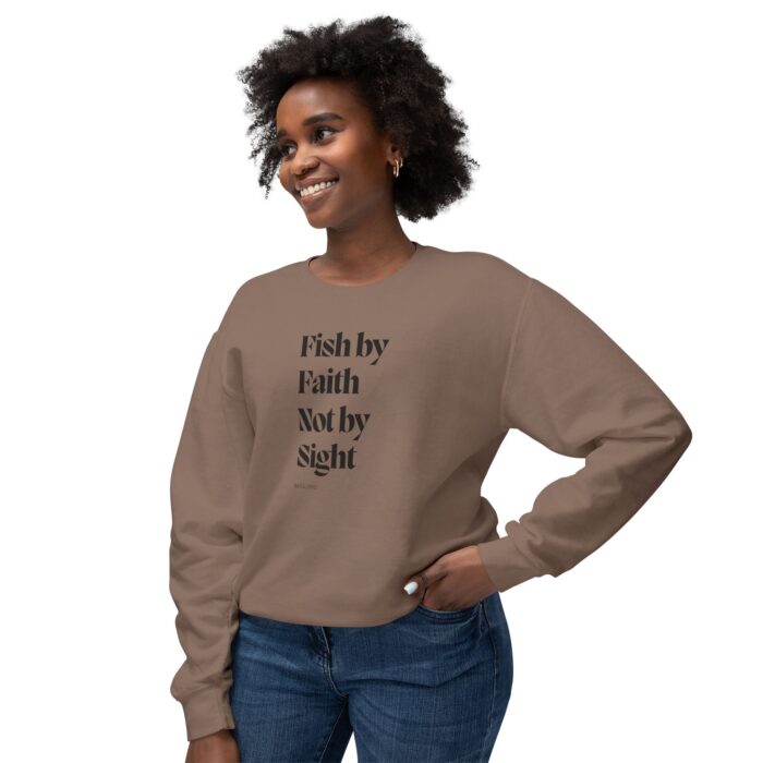 Unisex Crewneck Sweatshirt- "Fish by faith, not by sight" - Image 4