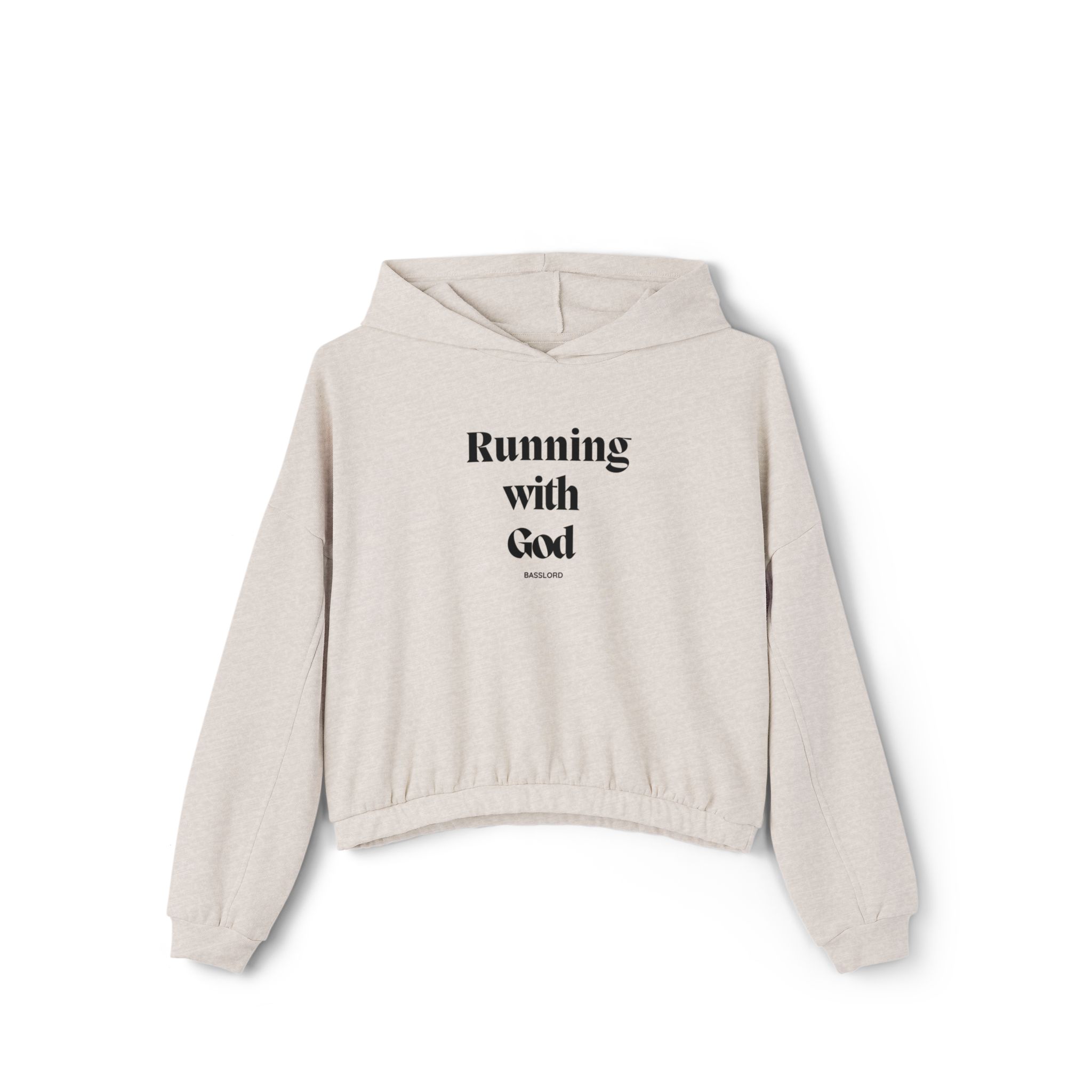 Women's Cinched Bottom Hoodie- "Running with God" - Image 4