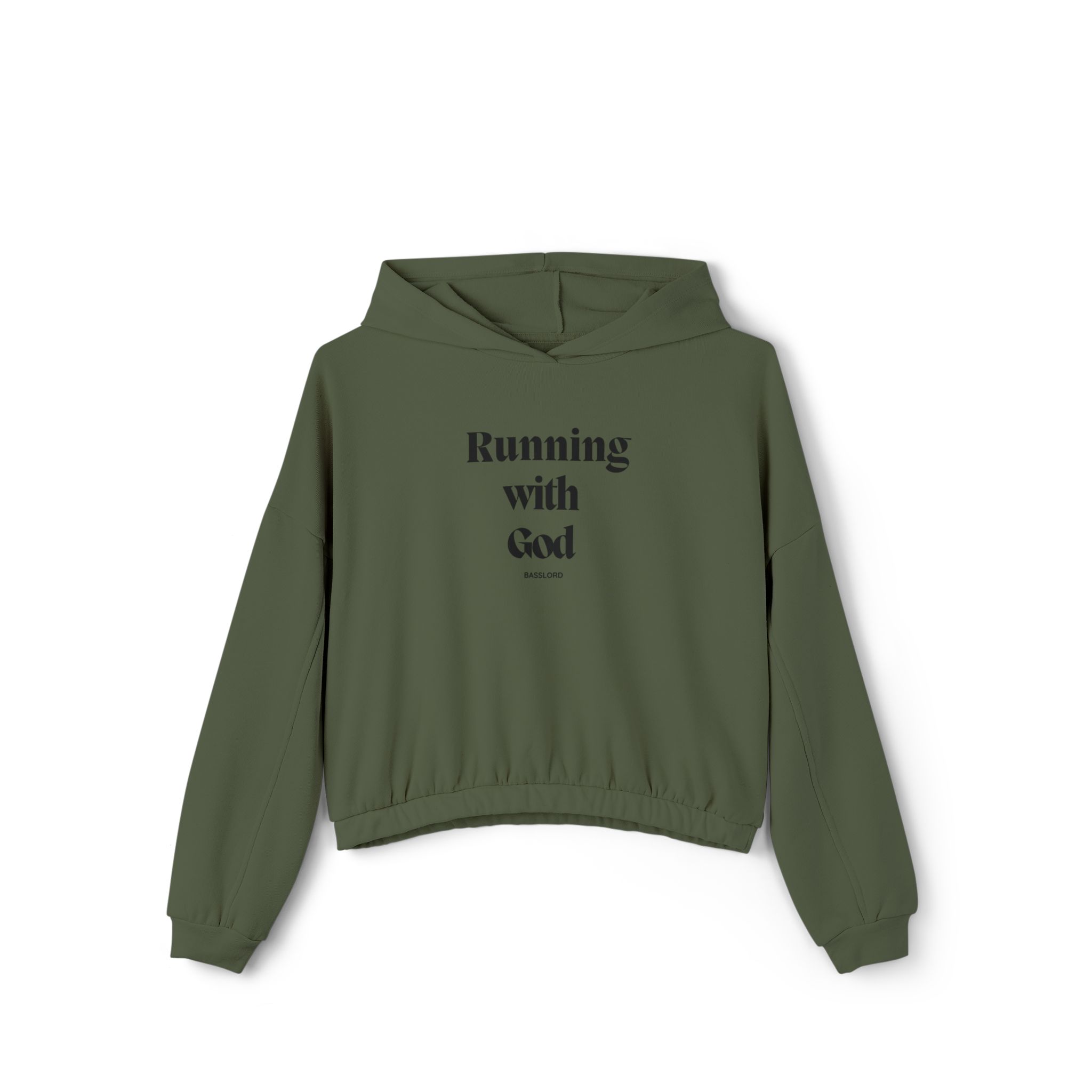 Women's Cinched Bottom Hoodie- "Running with God" - Image 5
