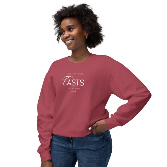 Unisex Crewneck Sweatshirt- "Your faithfulness casts away my fears" - Image 4