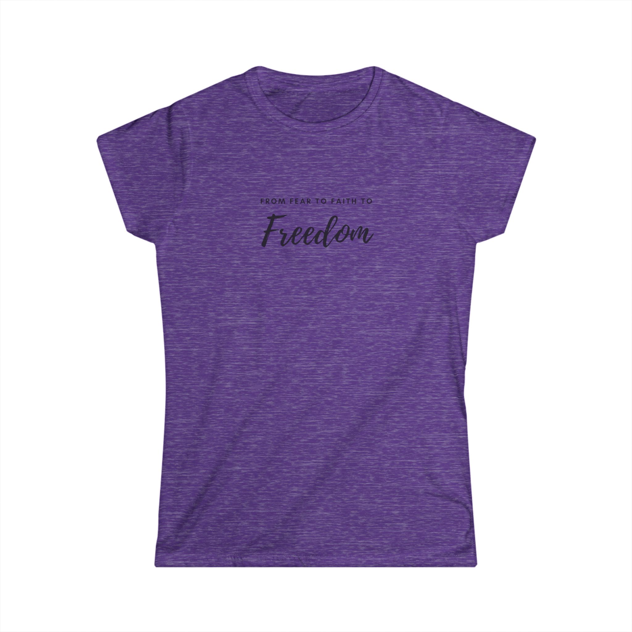 Women's Soft Style Tee- "From fear to faith to freedom" - Image 6
