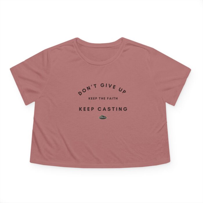 Women's Flowy Cropped Tee featuring BassLord's 'Keep' Motto