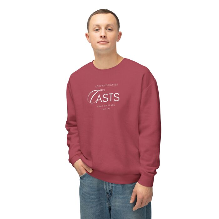 Unisex Crewneck Sweatshirt- "Your faithfulness casts away my fears" - Image 3