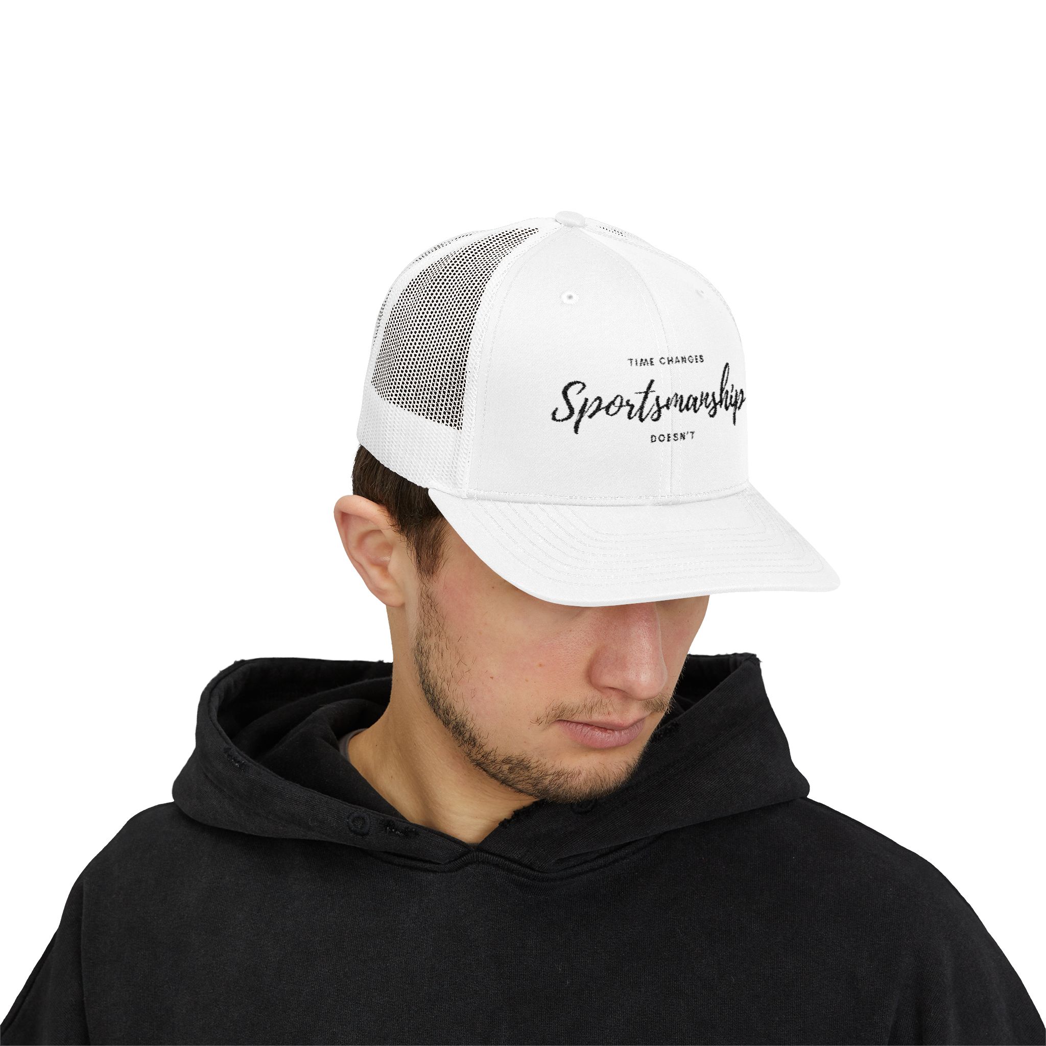 Snapback Trucker Cap- "Time changes, Sportsmanship doesn't" - Image 5